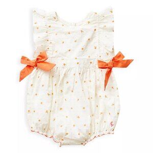 Pink Chicken Girls' Ditsy Oranges Amy Bubble Romper - Baby